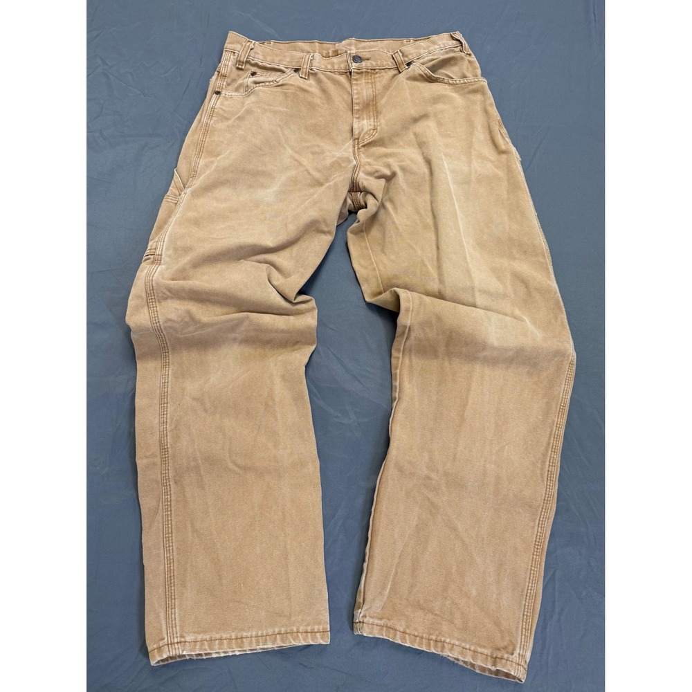 Vintage Dickies Duck Canvas Work Carpenter Pants Jeans Tan 32x32